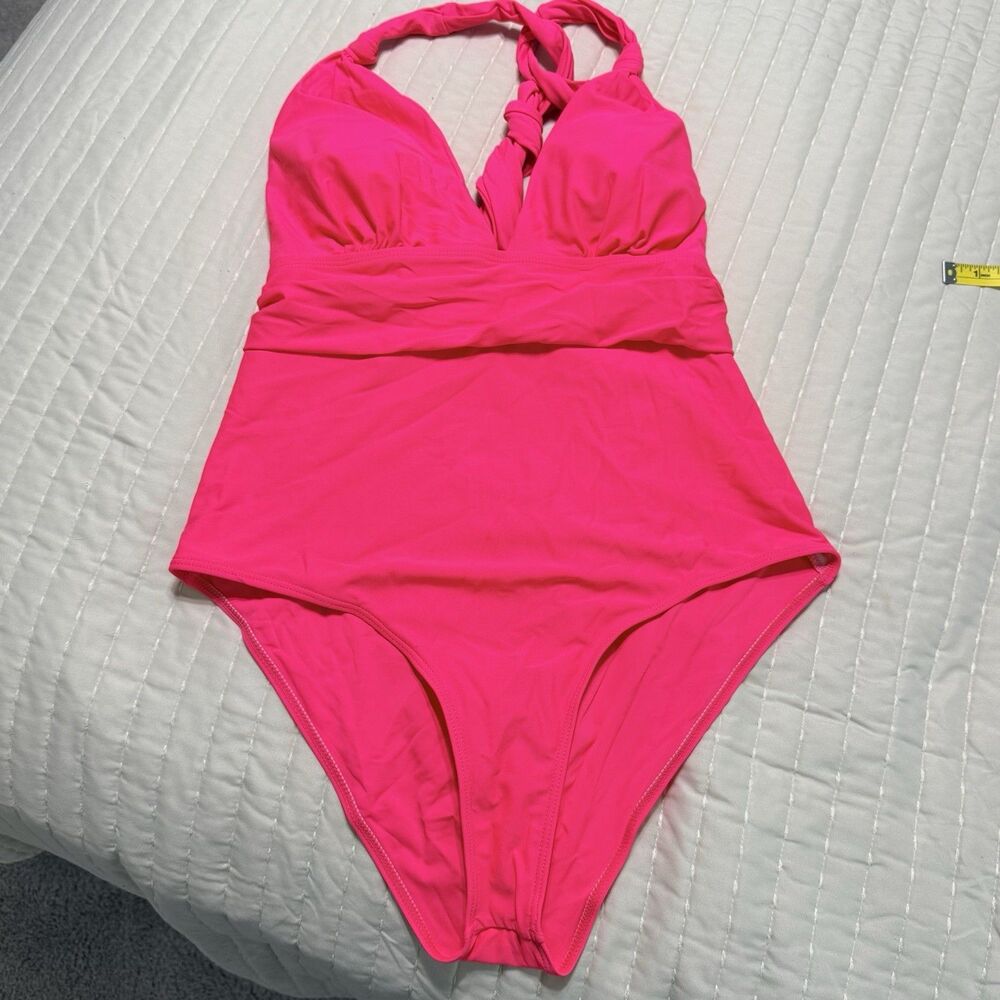 SHEIN Women’s One Piece Halter Top Swimsuit | Watermelon Color| New Without Tags
